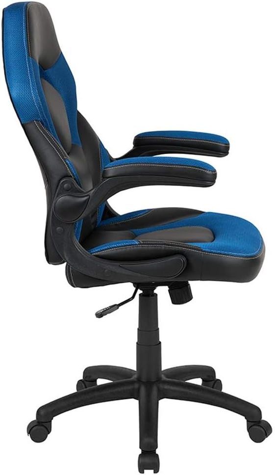 Hot Sells Popular Furniture Gaming Chair Blue Pc Adjustable Swivel Racing Office Ergonomic Computer Chair with Flip-Up Arms