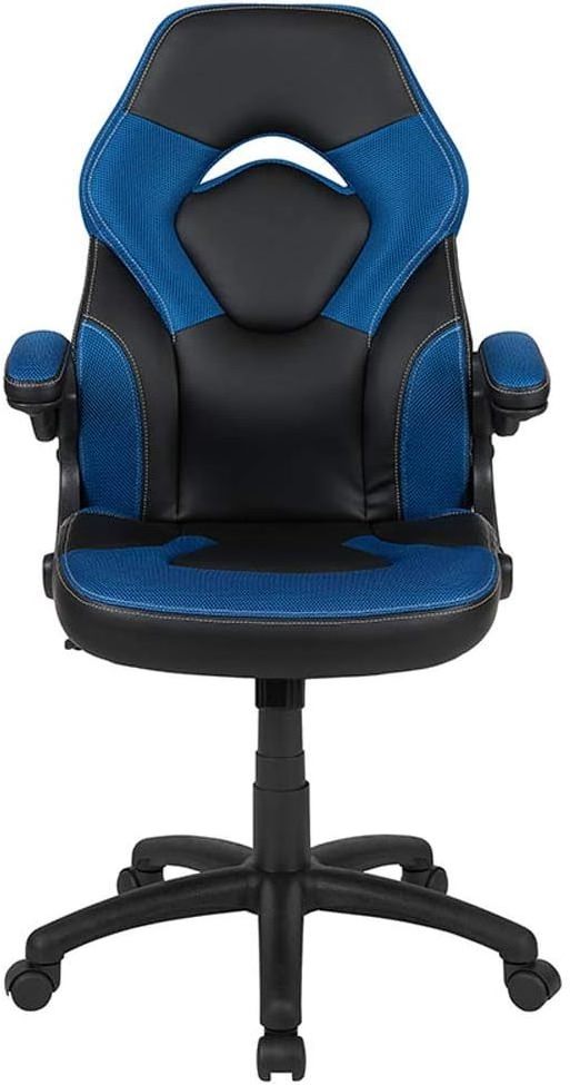 Hot Sells Popular Furniture Gaming Chair Blue Pc Adjustable Swivel Racing Office Ergonomic Computer Chair with Flip-Up Arms