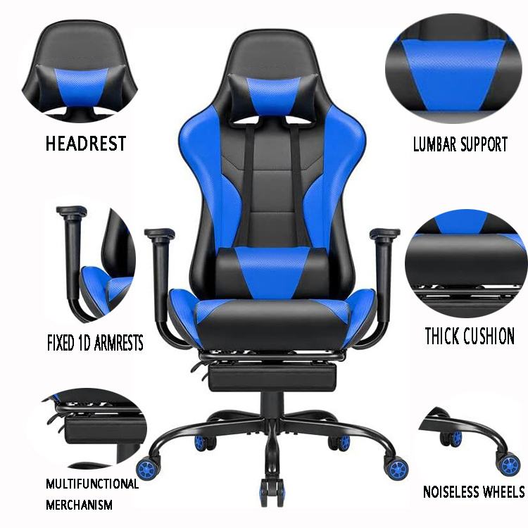 Factory Wholesale Europe Market Free Sample Car Racing Style Red Fotel Gamingowy Gaming Chair Big Tall Office Pc Recliner Chair