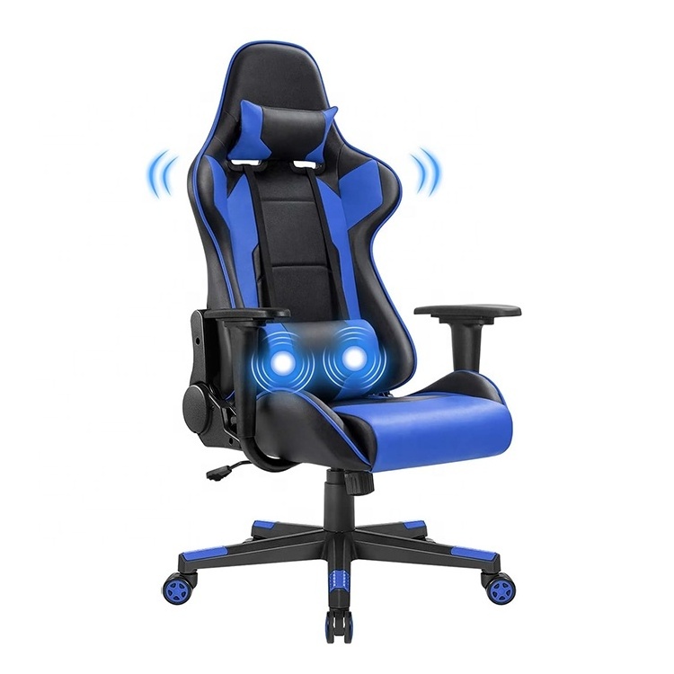 Ddp Price Free Sample Chaise Gaming Grey Blue Office Racing Chair Customer Recliner Spain Silla Gamer Chairs with PU Leather