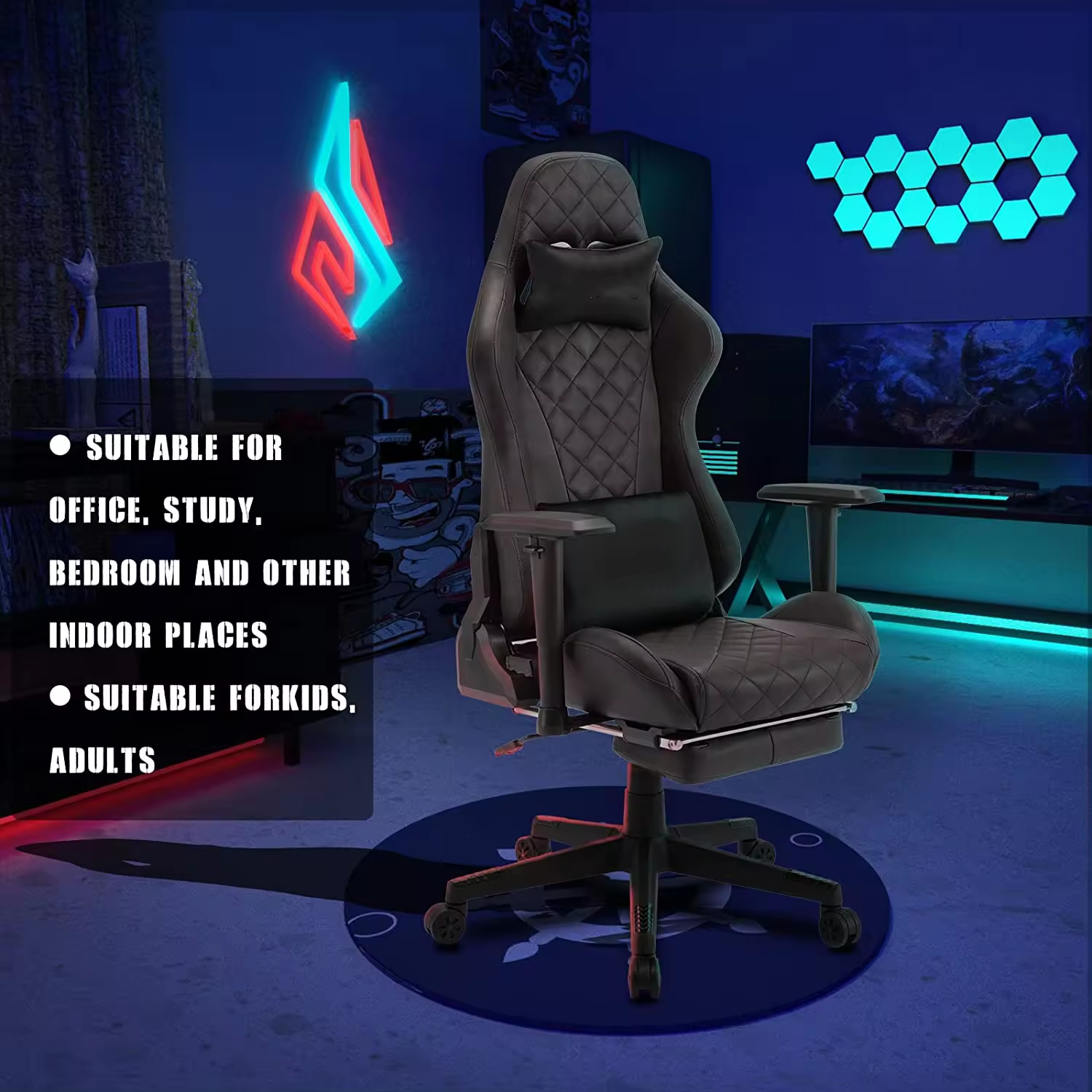 Hot selling black silla gamer manufacturer direct gaminng High Back Ergonomic Computer Racing Chair gaming chair for pc gamer