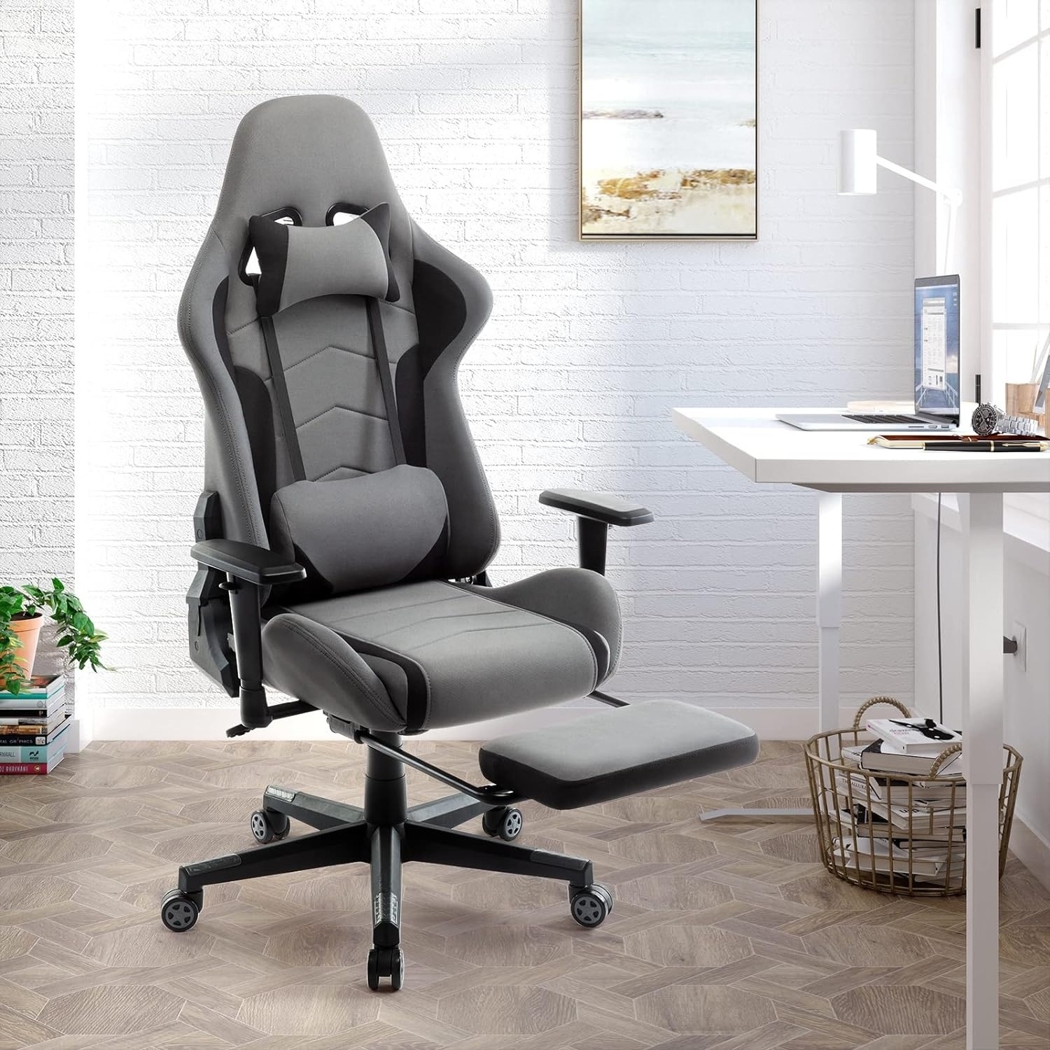 Wholesale Comfort Office Computer Chair Lumbar Support Pc Racing Gaming Gamer Chair Pro Grey Gaming Room Ergonomic Chair