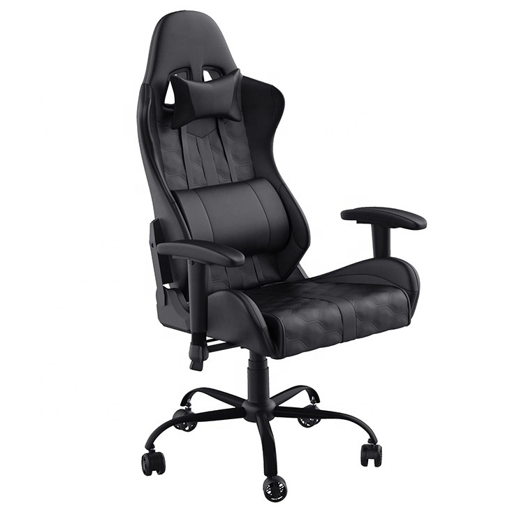 High Back Gaming Chair Wide Seat Computer 2d Armrest Adjustable White Pc Desk Chair Gaming Chair with Strong Robust Metal Base