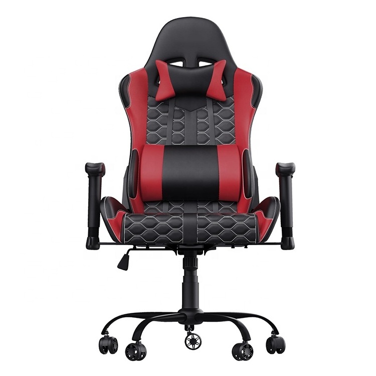 High Back Gaming Chair Wide Seat Computer 2d Armrest Adjustable White Pc Desk Chair Gaming Chair with Strong Robust Metal Base