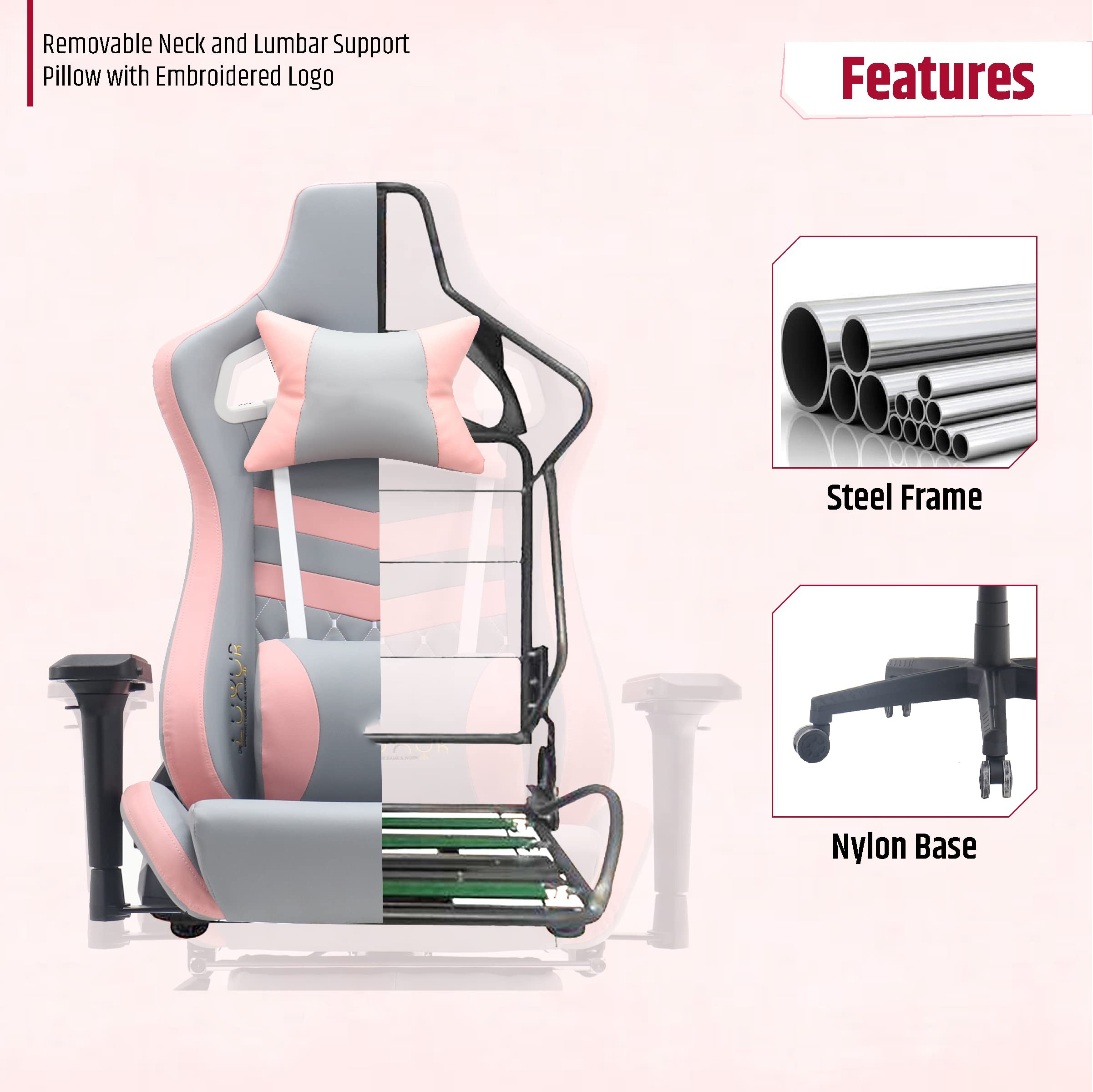 Turkey Hot Free Sample Good Price Oyun Koltugu Computer Pc Pink Game Chair 4d Ergonomic Swivel Gaming Chair with Footrest