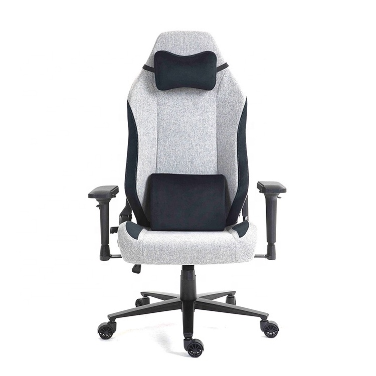 Factory Wholesale Grey Fabric Cheap Internet Cafes Computer Chair Conference Boss Racing Leather Office Gaming Chair for Adults