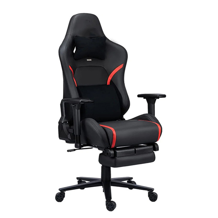 Professional Smooth Swivel Wide Angle Reclining Flexible Adjustment Red Chair Gaming Stuhl with Retractable Footrest 3D Armrests