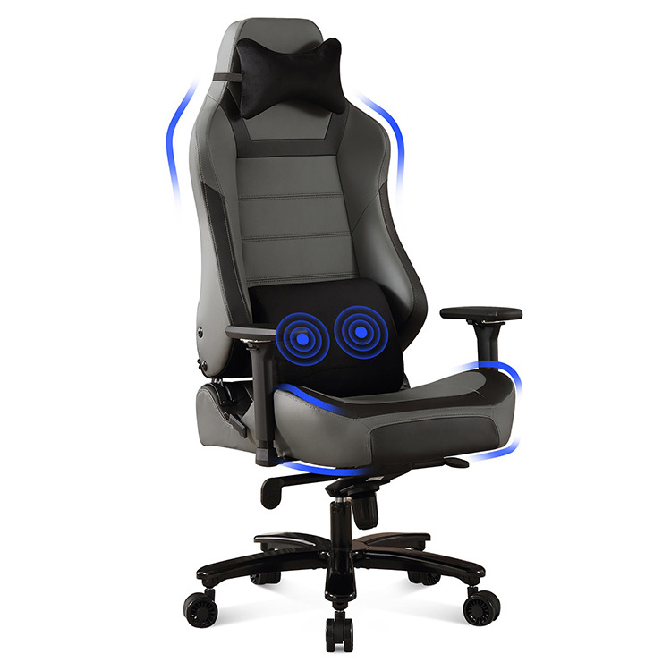 450lbs Gaming Chair Ergonomic Gaming Chair with Massage Function Widen Metal Base Heavy Duty Task Office Chair for Heavy People