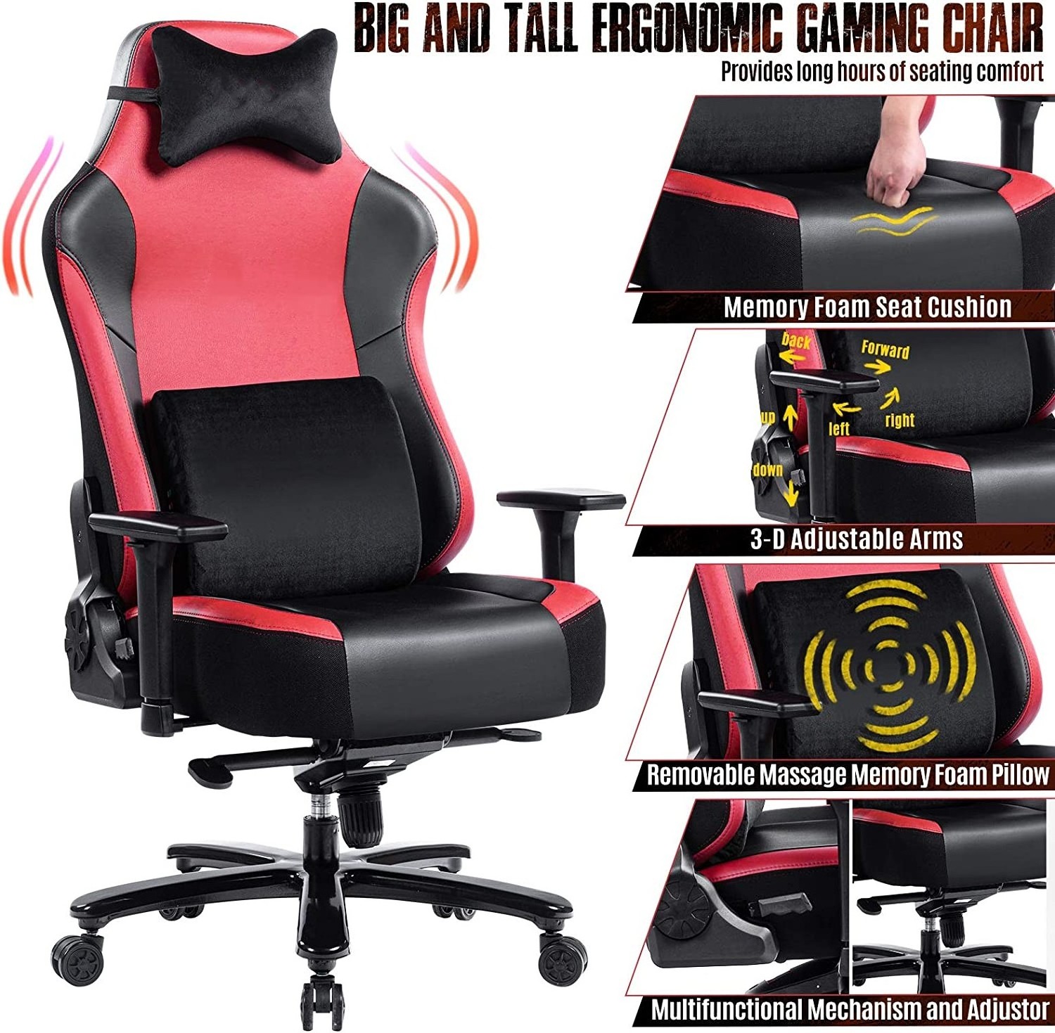 Luxury Ergonomic Frog Mechanism Sillas Gamer Custom Swivel Red Office Furniture Recliner Sofa Pc Game Chair Gaming for Sale