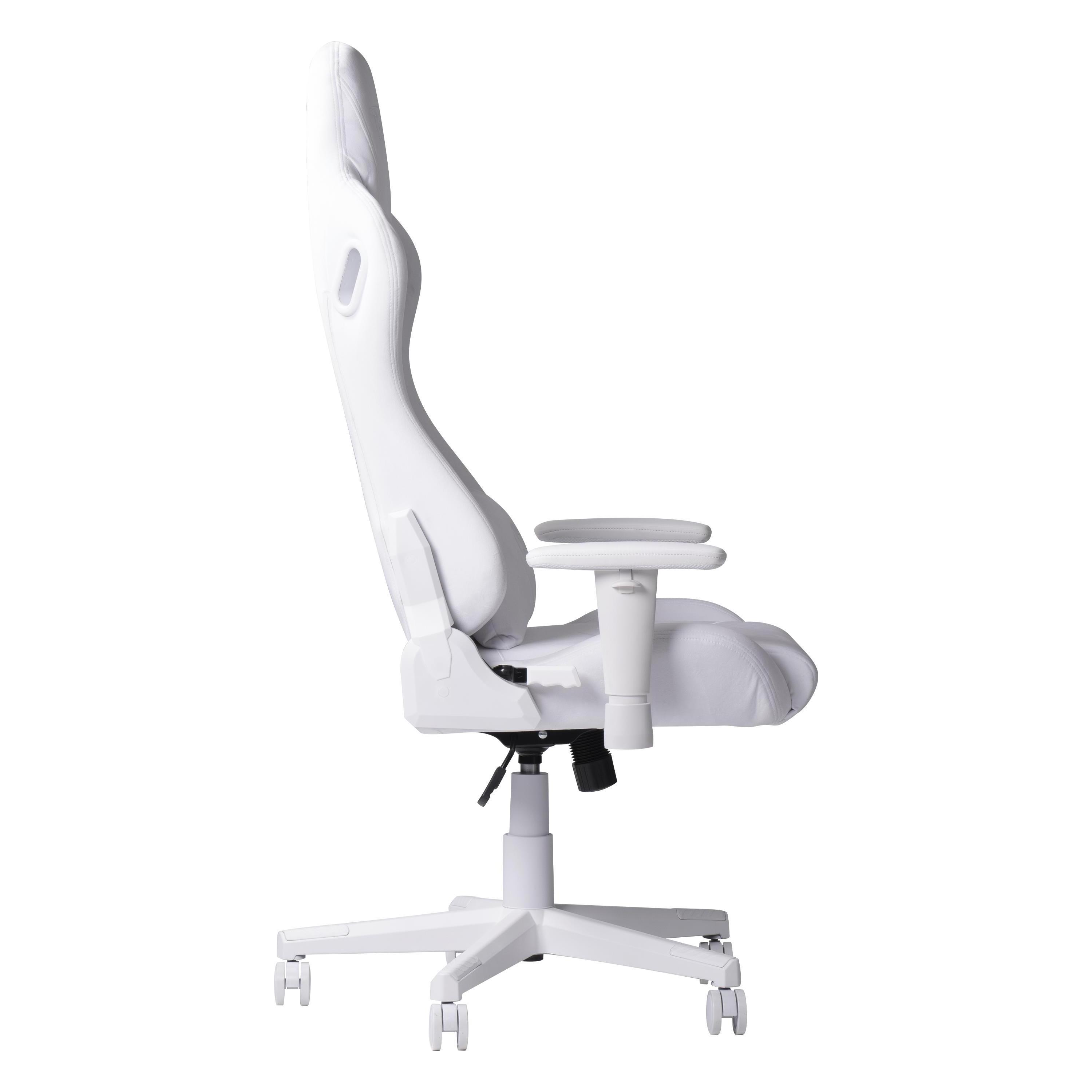 High Quality Best White Gaming Chair Pro Velvet Memory Foam Massage Computer Racing Desk Pc Game Chair with Build in Headrest