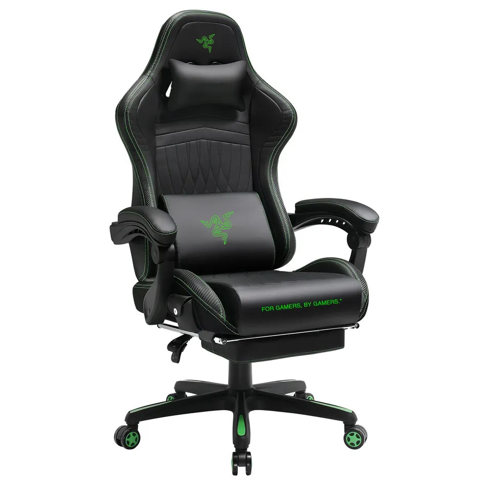 Office Furniture Factory Cheap Ddp Black Reclining Leather Computer Game Chair Racing Silla Gamer Gaming Chair with Footrest