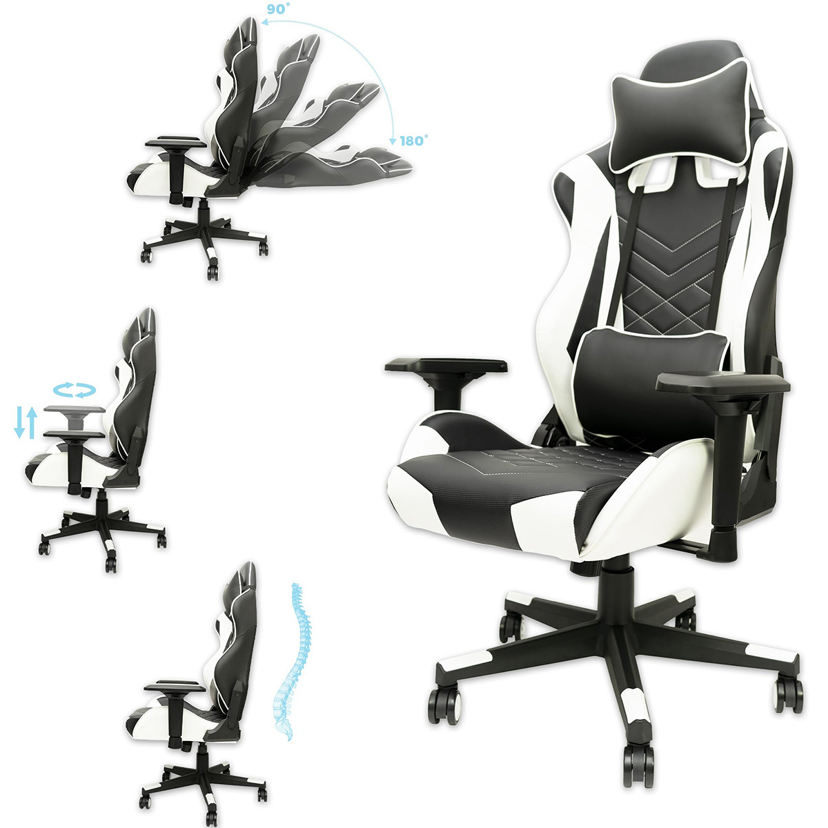 Spain high quality Zero Gravity Computer Gaming Chair electric massage desk Game Massage Chair Rotating with high back