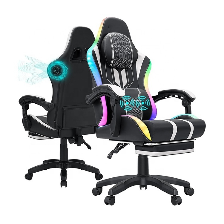 Ddp Ddu Pc Computer Chair Zy Pc Ergonomic Chair Reclining High Back Desk Massage Gamer Racing Chair with Speakers and Massage