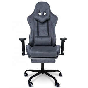 Russian market Velvet Fabric Computer PC Gaming Chair High Back Swivel Fabric Executive Chair Massage Office Chair with Footrest