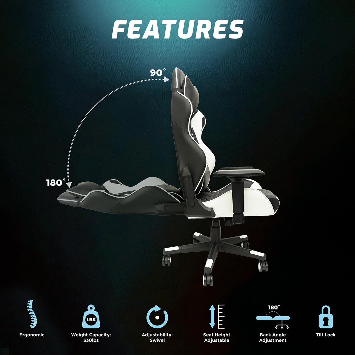 Spain high quality Zero Gravity Computer Gaming Chair electric massage desk Game Massage Chair Rotating with high back