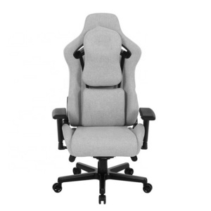 New Arrival Light Gray Fabric Velvet Memory Foam Pillows Silla Gamer Massage Computer Chair Chair with 4d Armrest Frog Mechanism