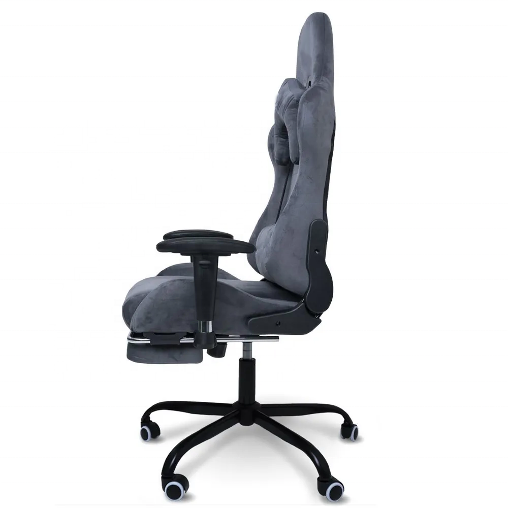 Russian market Velvet Fabric Computer PC Gaming Chair High Back Swivel Fabric Executive Chair Massage Office Chair with Footrest