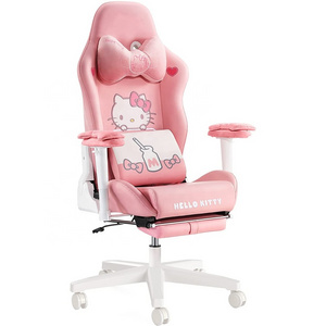 Europe hot PU leather cute High Back Ergonomic silla gaming chair pink Computer Chair with Lumbar Support 2D ARMRESTS