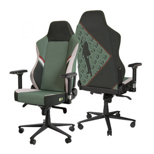 Wholesale 2024 Green Magnetic Velvet Memory Foam Pillow Executive Chair High Back 4d Swivel Gaming Chair with Frog Mechanism