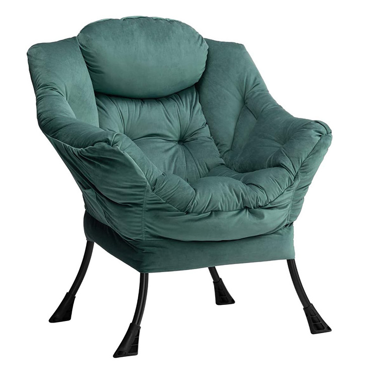 Thailand Nordic Modern Dark Atrovirens Green Lounge Recliner Chair Living Room Chairs Leisure Furniture Lounge Chair for Relax