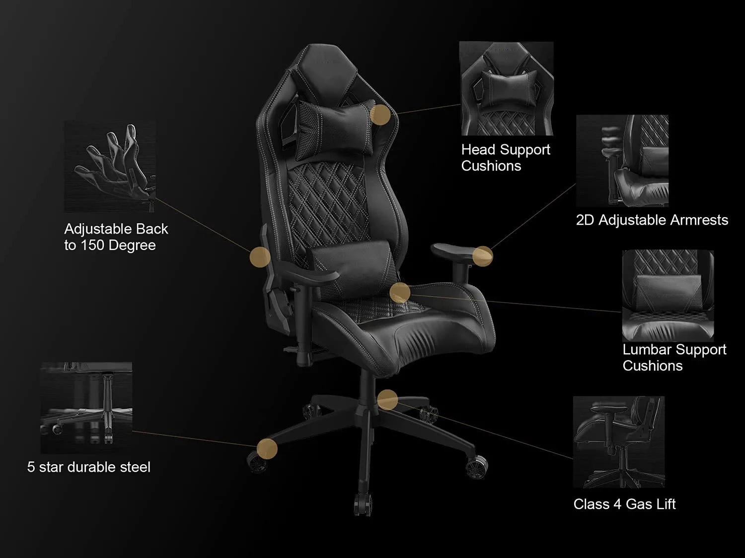 Professional Luxury Swivel Executive Office Red Pc Gaming Chair Silla Gamer Rotatable Racing Sofa Ergonomic Chair with 4d Arms