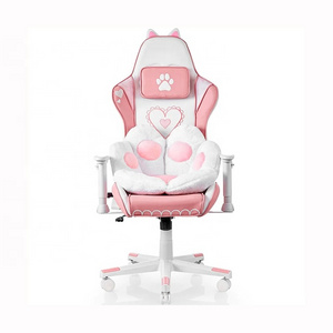 Top Selling Oem Brand Gaming Chairs Executive Leather Swivel Pink Cat Cushion Girl Kawaii Chair Gaming Chair for Beauty Girls