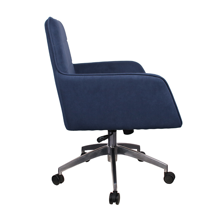 Luxury Modern  Wheel Home Blue Velvet Office Chair Swivel Computer Desk Chair for Project