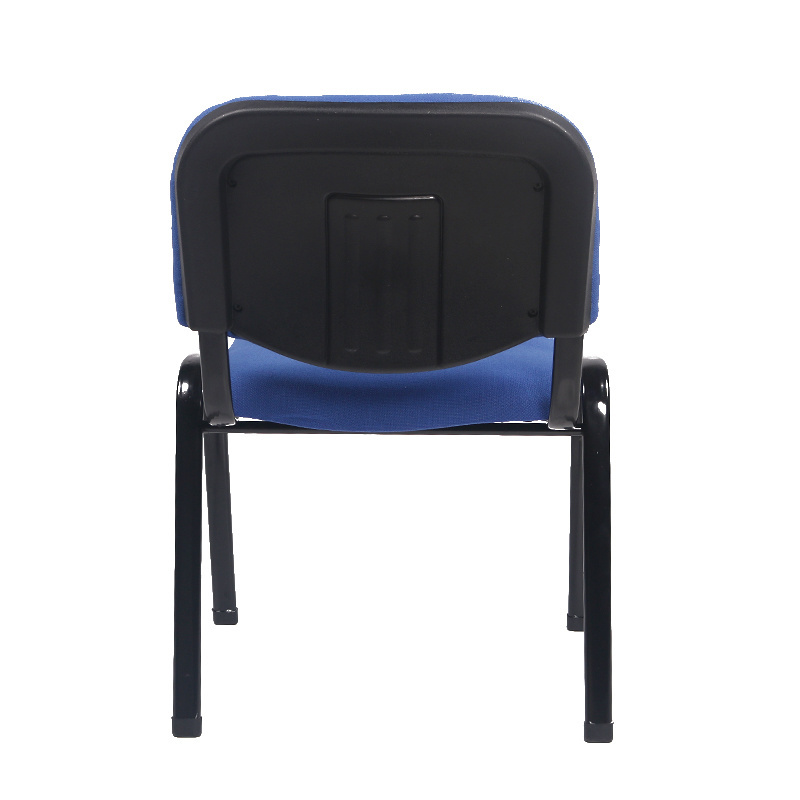 China manufacturer metal frame navy blue fabric student chair conference training stacking office chair