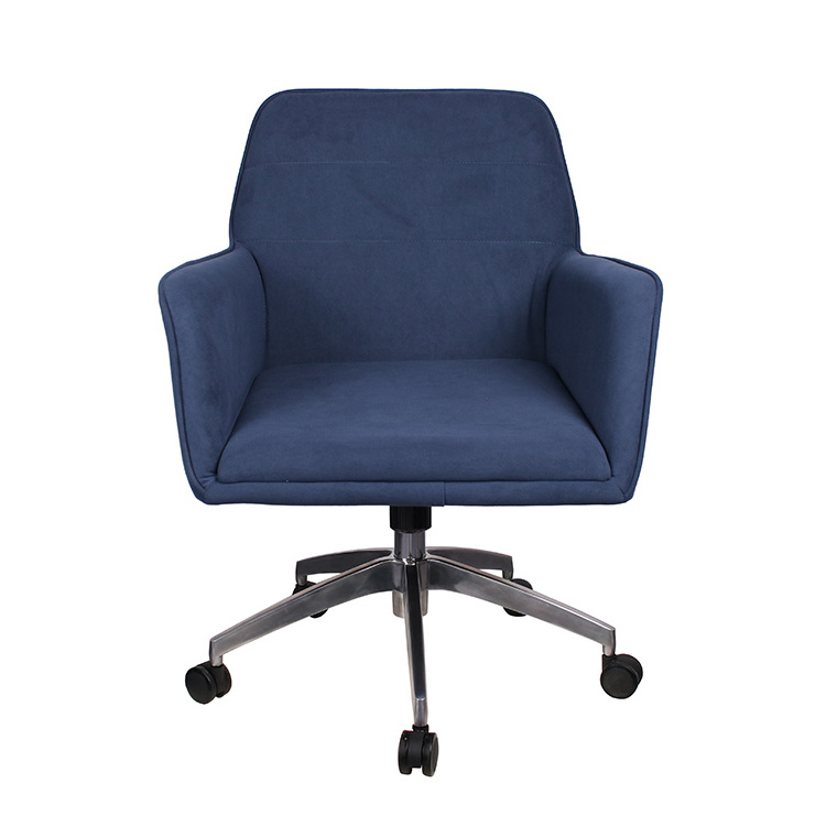 Luxury Modern  Wheel Home Blue Velvet Office Chair Swivel Computer Desk Chair for Project