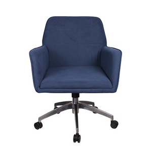 Luxury Modern  Wheel Home Blue Velvet Office Chair Swivel Computer Desk Chair for Project