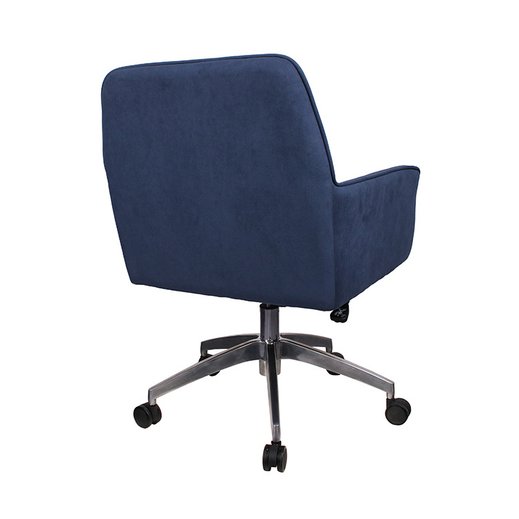 Luxury Modern  Wheel Home Blue Velvet Office Chair Swivel Computer Desk Chair for Project