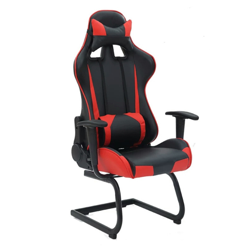 2022 Red Black no Footrest Wheels Computer Staff Office Furniture Ergonomic Swivel Gaming Chair without Wheels Chair for Gamer