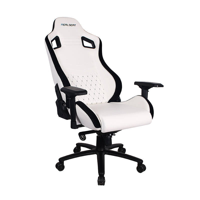 No Led Office Furniture Gamer's Game Chair Racing Full White Gaming Racing Computer Chairs with Lumbar Cushion and Pillow