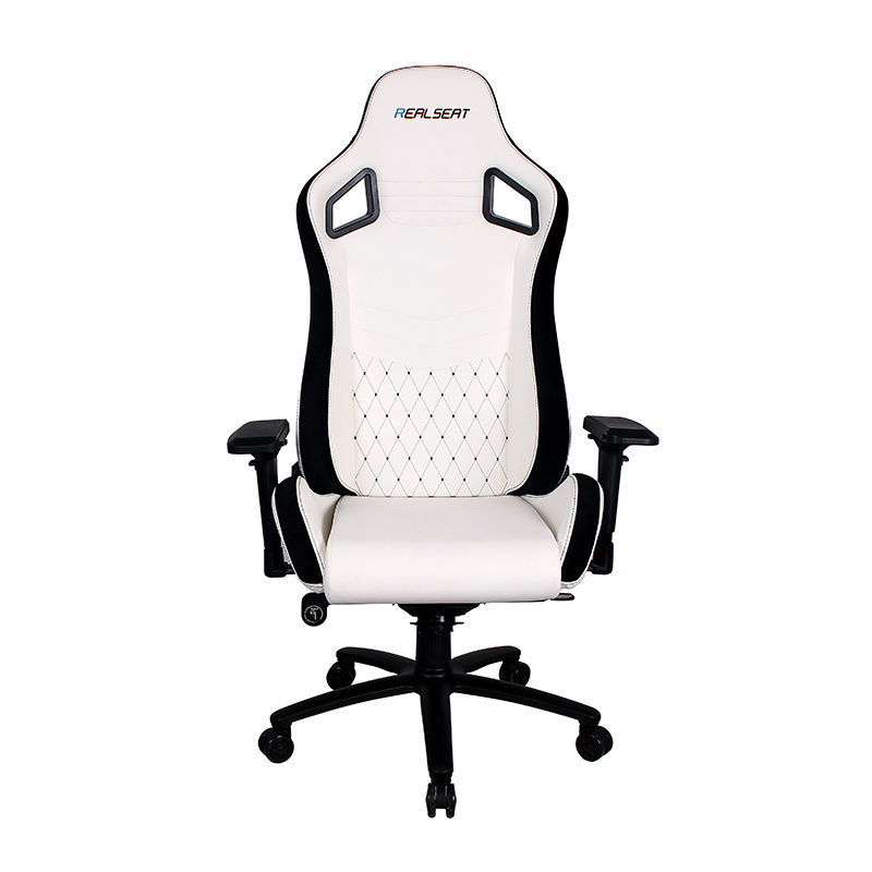 No Led Office Furniture Gamer's Game Chair Racing Full White Gaming Racing Computer Chairs with Lumbar Cushion and Pillow