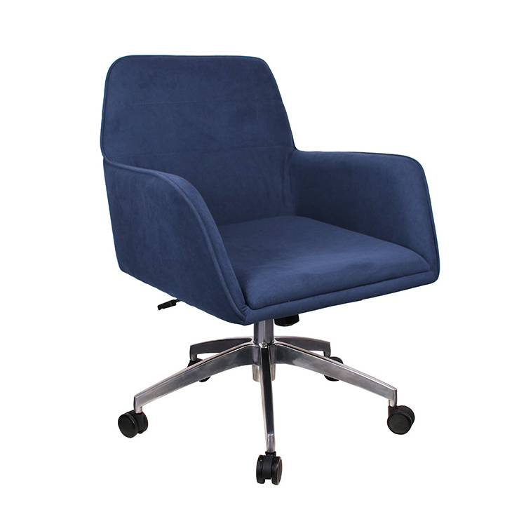 Luxury Modern  Wheel Home Blue Velvet Office Chair Swivel Computer Desk Chair for Project