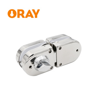 ORAY Factory Wholesale Office Building Double Side Free Sample Stainless Steel Cover 304 Zinc Cylinder 3 Keys Glass Door Lock