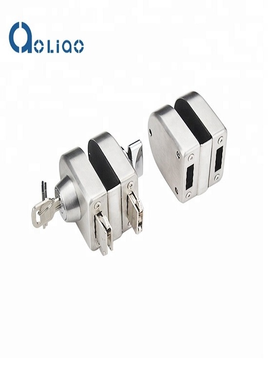 Chinese Factory Stainless Steel 304 Frameless Sliding Lock Cylinder Gate Security Glass Door Lock