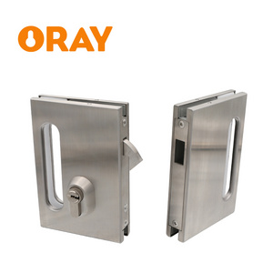 Factory Direct Selling Frameless SS304 Matte Glass Door Safety Lock Tempered Glass Door Lock