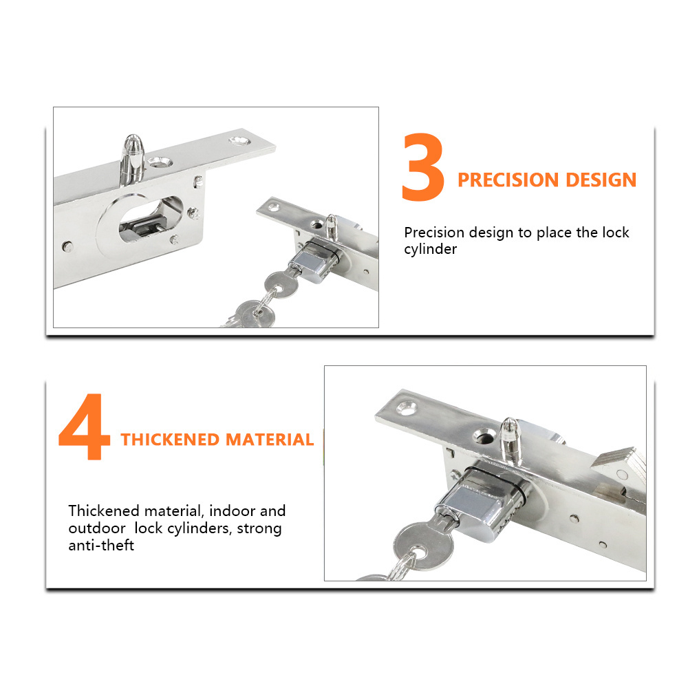 Euro Profile Brass Master Key Cylinder Lock Body Rim House Union Mortice Hook Lock Set Door Cylinder Deadbolt Aluminum Door Lock