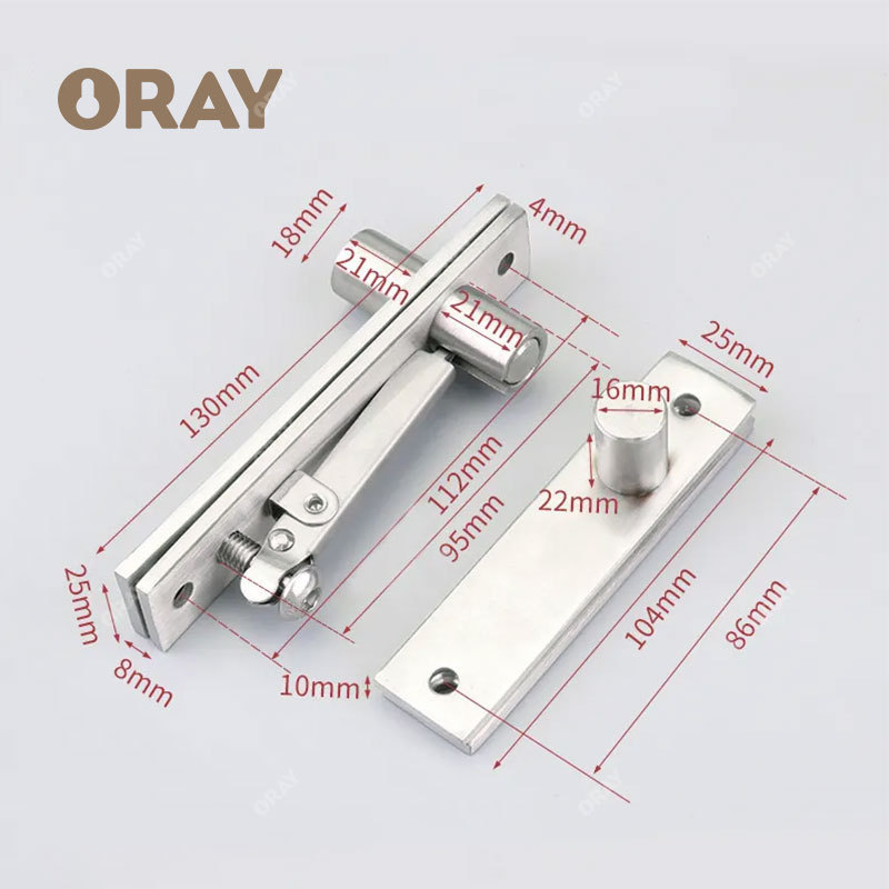 Heavy Duty Bookshelf Hinge 304 Stainless Steel 360 Degree Rotation Pivot Hinge Hidden Door Hinge for Doors