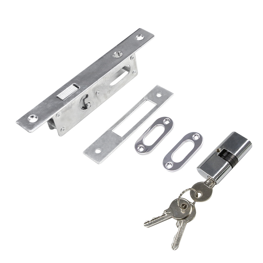 Italian Iron Rim House Union Mortice Hook Lock Set Door Cylinder 6 Pin Original Matte Black Key Room Deadbolt Aluminum Door Lock