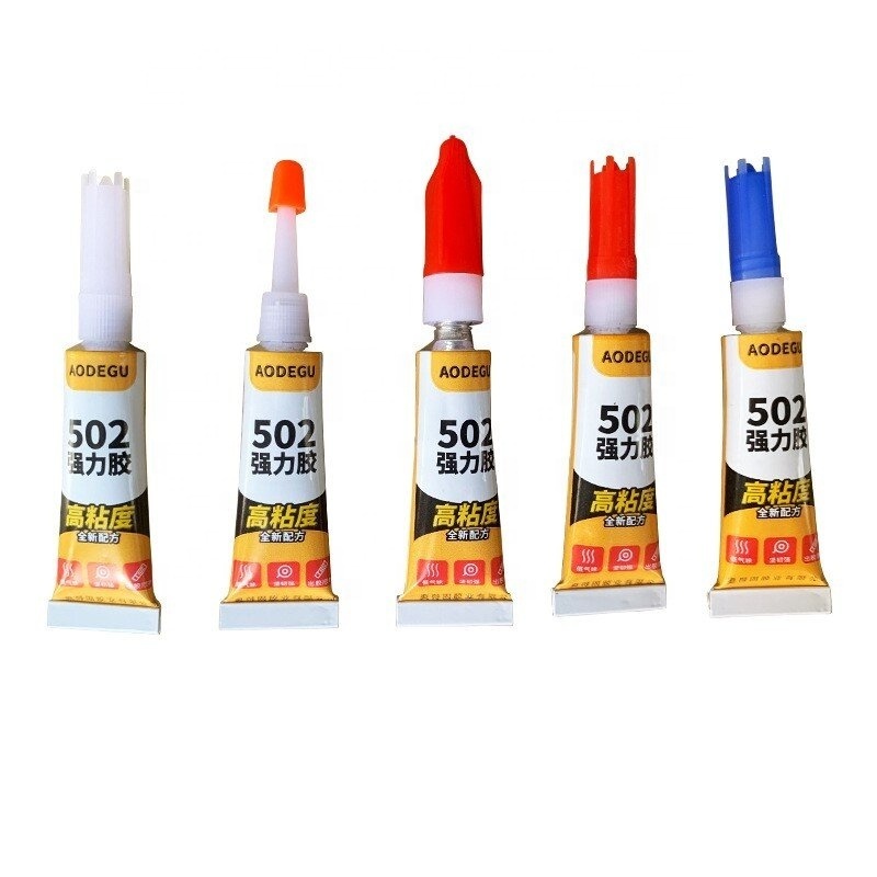 Factory direct transparent low odor low whitening waterproof aluminum tube card version 502 glue