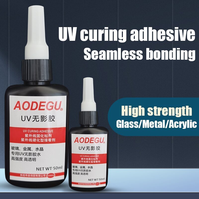 Manufacturers customize shadowless glue to stick glass metal  plastic acrylic,UV-curable transparent and traceless UV glue