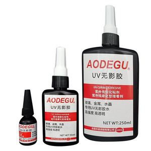 Manufacturers customize shadowless glue to stick glass metal  plastic acrylic,UV-curable transparent and traceless UV glue