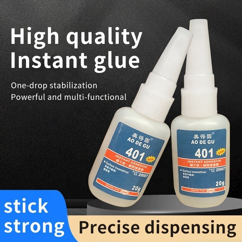 AODEGU 401 20g glue  adhesive metal wood special glue universal low white  per kilogram glass appearance glue