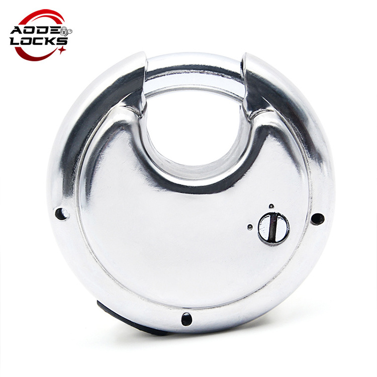 4 Digit Combination Disc Padlock with Shielded Hardened Shackle Heavy Duty Round Discus Lock