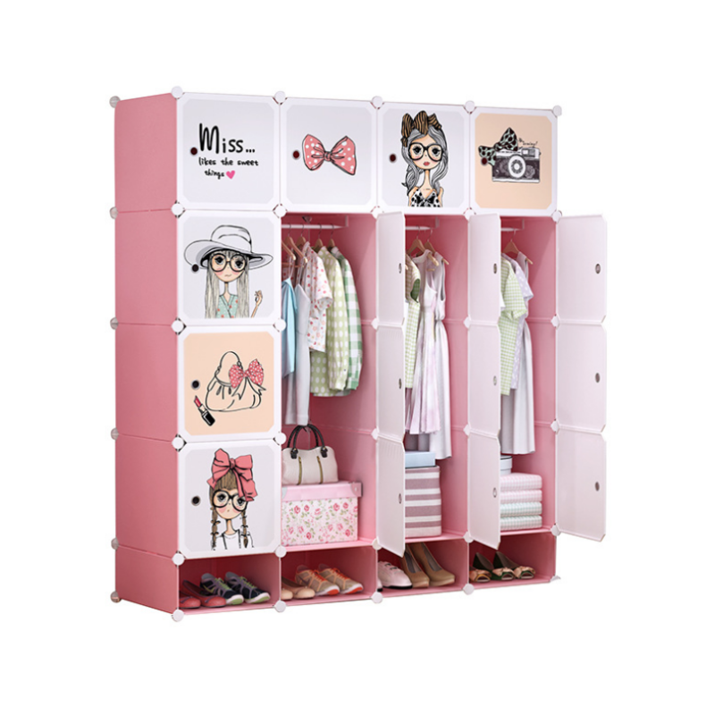 pink par dormitori light mignatec organizers and storage 2 puertas bedroom children wardrobe closet