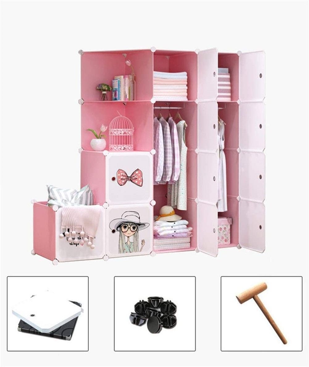 pink par dormitori light mignatec organizers and storage 2 puertas bedroom children wardrobe closet