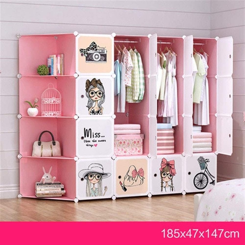 pink par dormitori light mignatec organizers and storage 2 puertas bedroom children wardrobe closet