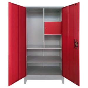 armario   steel cupboard 2 door mirror metal closet clothing    hanger cupboards  cabinet locker bedroom wardrobe closet